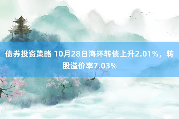 债券投资策略 10月28日海环转债上升2.01%，转股溢价率7.03%