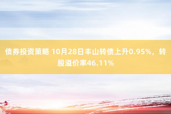 债券投资策略 10月28日丰山转债上升0.95%，转股溢价率46.11%