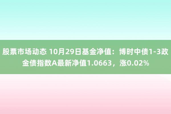 股票市场动态 10月29日基金净值：博时中债1-3政金债指数A最新净值1.0663，涨0.02%