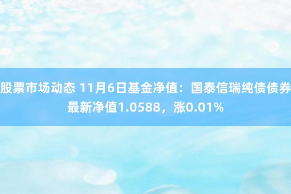 股票市场动态 11月6日基金净值：国泰信瑞纯债债券最新净值1.0588，涨0.01%