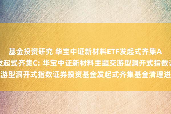 基金投资研究 华宝中证新材料ETF发起式齐集A,华宝中证新材料ETF发起式齐集C: 华宝中证新材料主题交游型洞开式指数证券投资基金发起式齐集基金清理进展辅导性公告