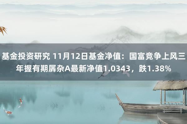 基金投资研究 11月12日基金净值：国富竞争上风三年握有期羼杂A最新净值1.0343，跌1.38%