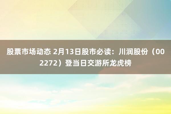 股票市场动态 2月13日股市必读：川润股份（002272）登当日交游所龙虎榜