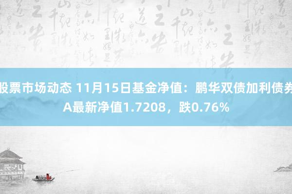 股票市场动态 11月15日基金净值：鹏华双债加利债券A最新净值1.7208，跌0.76%