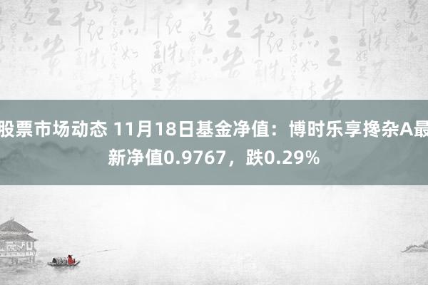 股票市场动态 11月18日基金净值：博时乐享搀杂A最新净值0.9767，跌0.29%