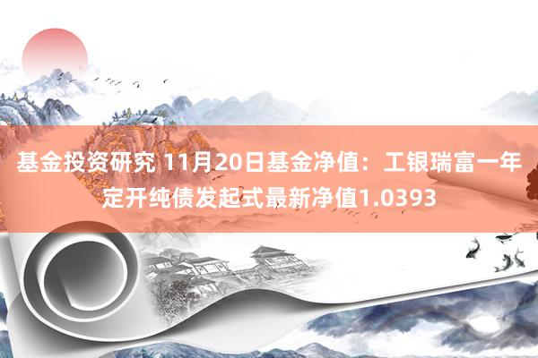 基金投资研究 11月20日基金净值：工银瑞富一年定开纯债发起式最新净值1.0393