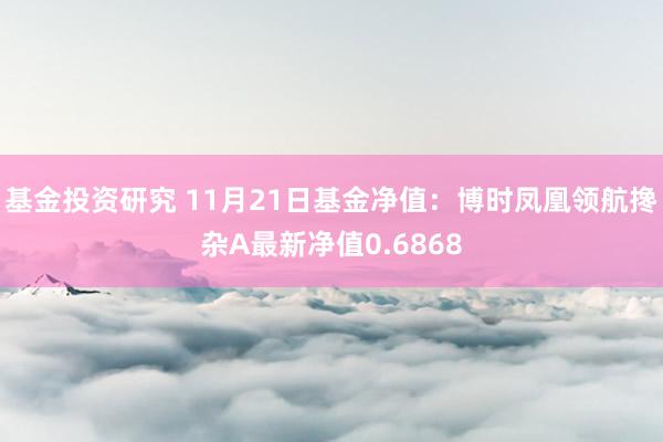 基金投资研究 11月21日基金净值：博时凤凰领航搀杂A最新净值0.6868