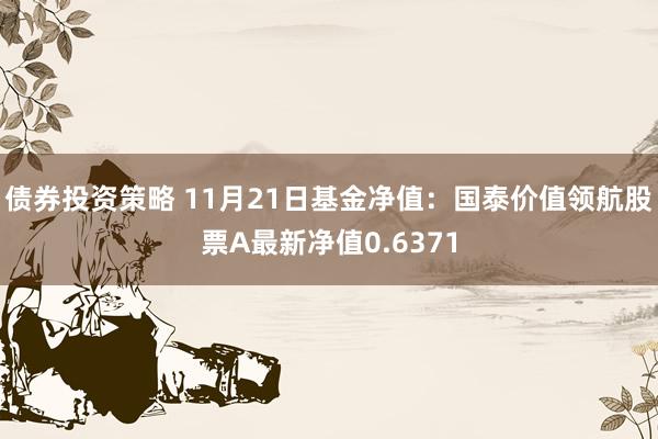 债券投资策略 11月21日基金净值：国泰价值领航股票A最新净值0.6371